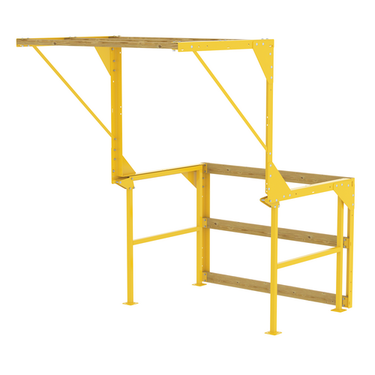 Steel Mezzanine Safety Gate Knockdown 87-3/16 In x 96 In x 87-9/16 In Yellow